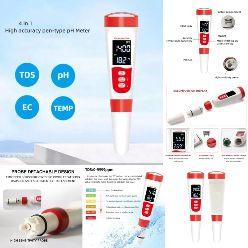 TDS metr, pH metr va Suv analizatorlari (7 in 1 Smart Bluetooth) — фото 1