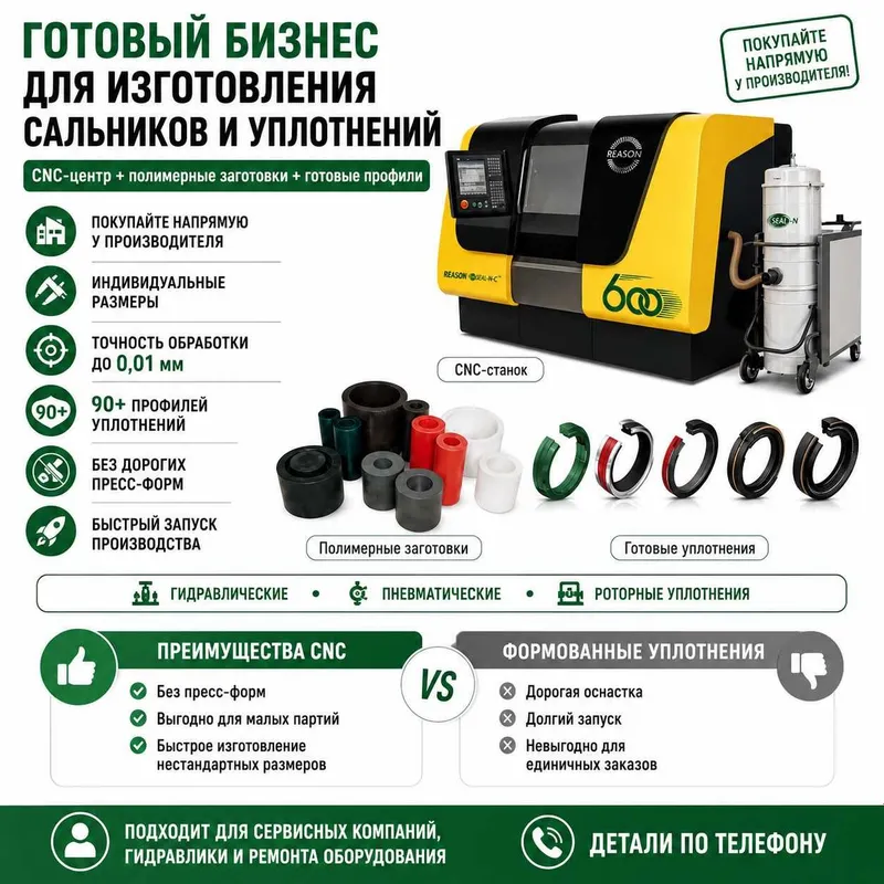 Готовый бизнес производство сальников и уплотнений от производителя 1 Готовый бизнес производство сальников и уплотнений от производителя 1