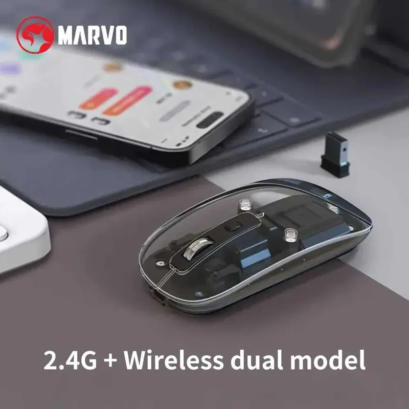 MARVO M810W simsiz sichqoncha — shaffof dizayn | беспроводная мышь — фото 5