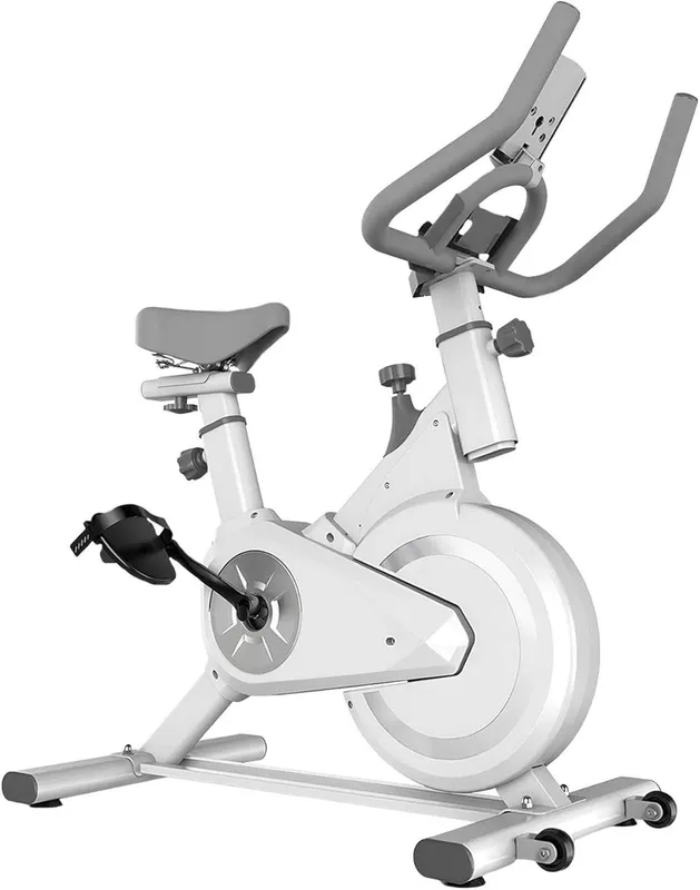 Velotrenajyor uy uchun, o'rindiqli fitnes velosiped, oq model pro plus