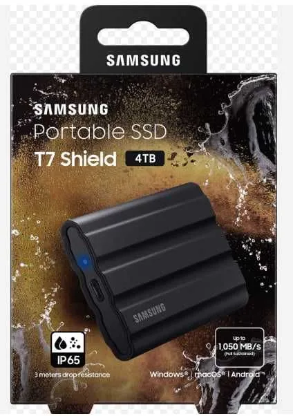 Samsung T7 Shield 4TB NVMe Portable External SSD - Black (MU-PE4T0S) Samsung T7 Shield 4TB NVMe Portable External SSD - Black (MU-PE4T0S)
