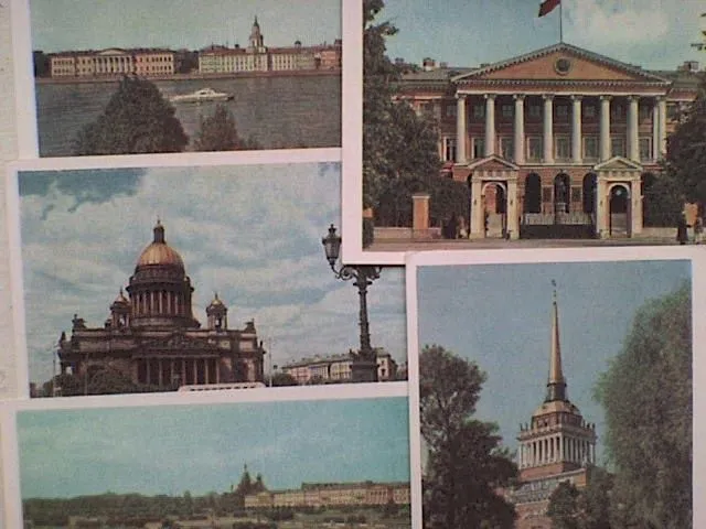 Открытки ретро автомобили Ленинград Хива и Пушкин — фото 1