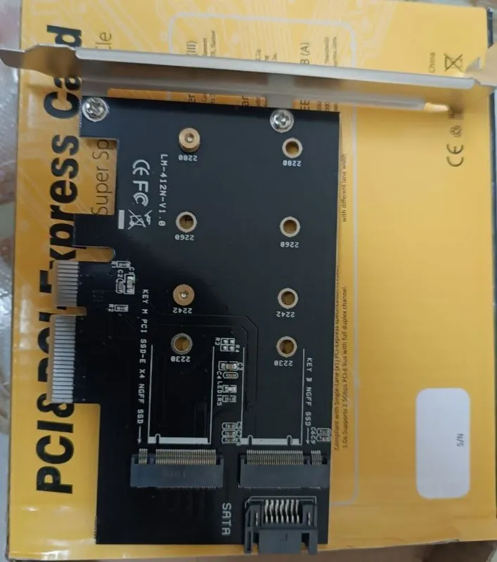 Переходник PCI на M.2 NVMe / M.2 SATA (NGFF) / SATA