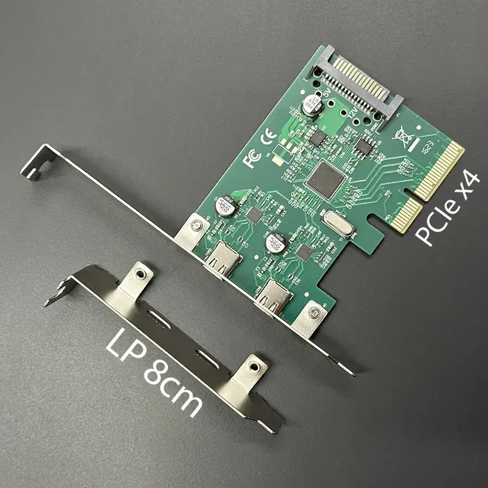 PCi-e Type-C 2-port 10Gbps USB 3.2 Плата 4