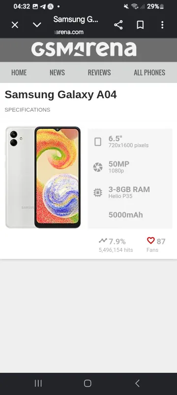 Samsung Galaxy A04 (4/64 GB) — PUBG zoʻr koʻtaradi 1