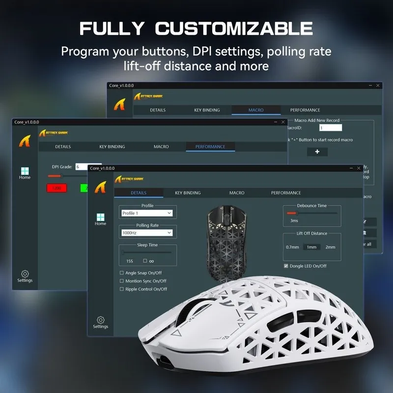 [Мишка] ATTACK SHARK R5 ULTRA Carbon Fiber Wireless 8K PAW3950M — фото 6