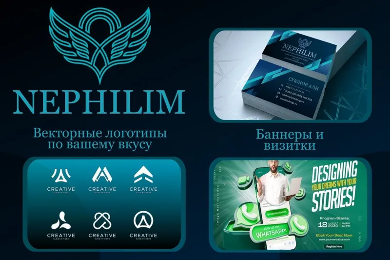 Логотип , визитка , баннер ва бошка дизайн хизматлар — фото 2