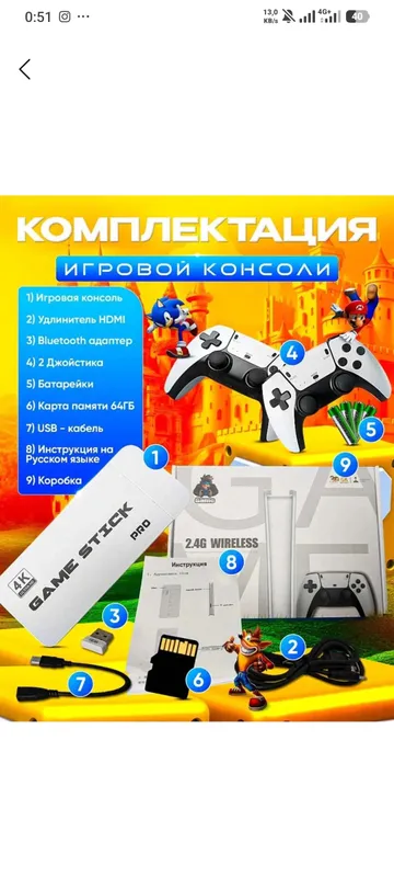 mini playsteshn game stick pro 4k — фото 1