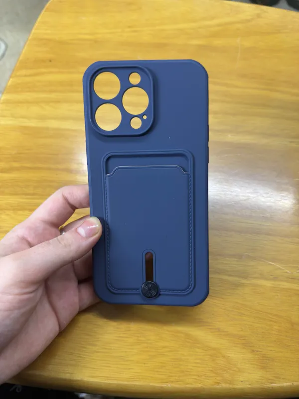 Чехол IPHONE 14 pro max с картхолдером темно синий 1 Чехол IPHONE 14 pro max с картхолдером темно синий 1