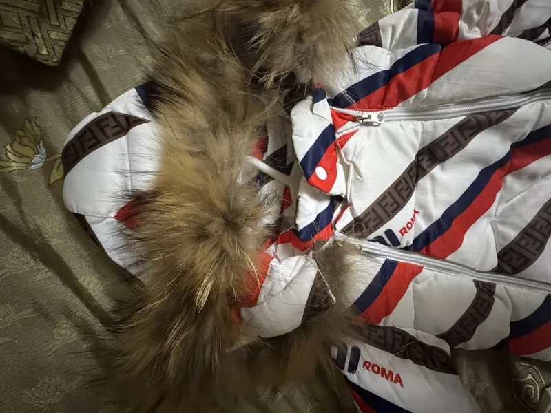 Детский Зимний комбензон натуралка fendi roma — фото 2