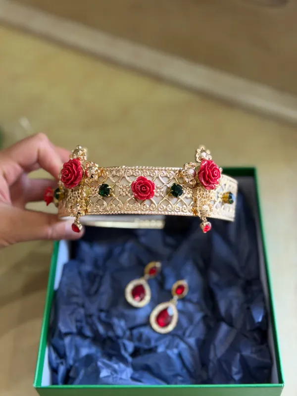 Набор ободок и серьги в стиле Dolce&Gabbana — фото 4