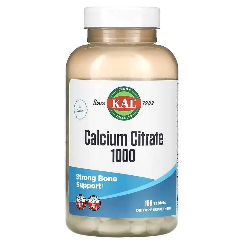 KAL, kalsiy sitrati, Calcium Citrate, 1000 mg, 180 va 90 ta tabletka 1 KAL, kalsiy sitrati, Calcium Citrate, 1000 mg, 180 va 90 ta tabletka 1
