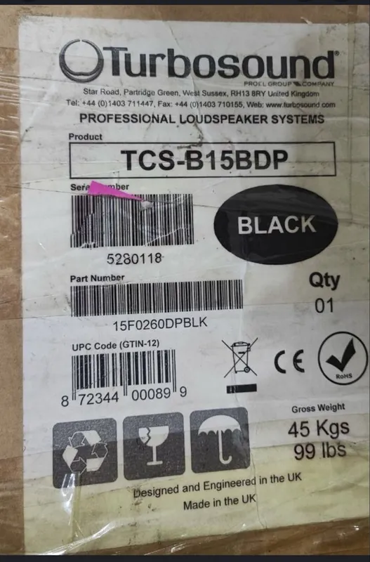 TurboSound tcs-B15BDP акустическая система Италия — фото 4