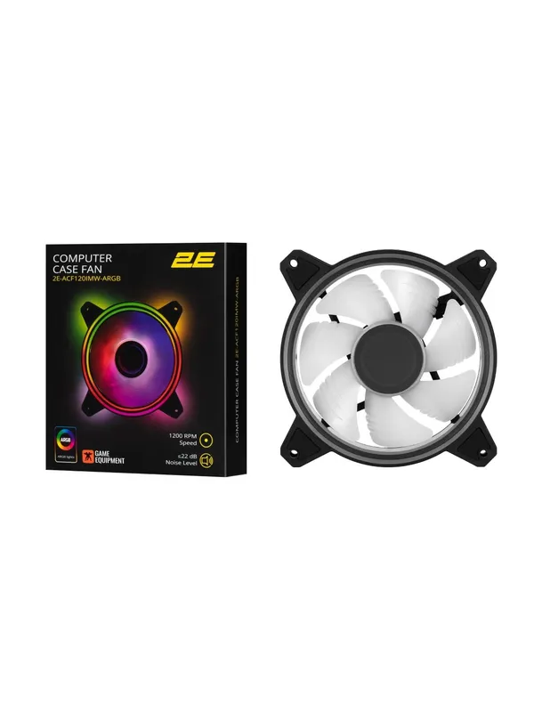 Корпусный вентилятор 2E Gaming Air Cool Infinity M ACF120IMW-ARGB, 120мм, 1200rpm, 3pin — фото 5