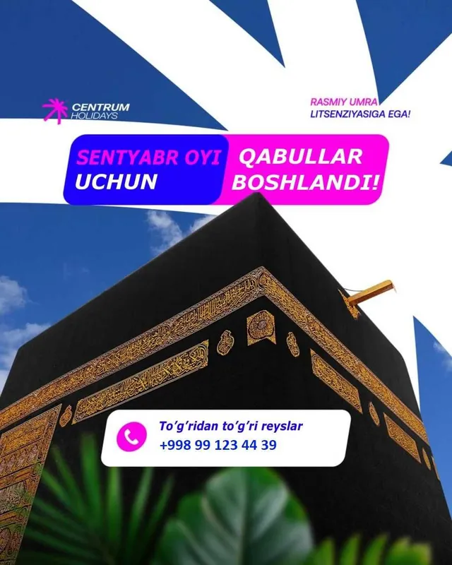 Litsenziyaga ega umra ziyorati 2026 1 Litsenziyaga ega umra ziyorati 2026 1