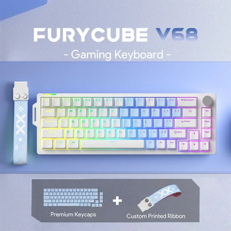 Furycube v68 проводная механическая клавиатура для киберспорта 3