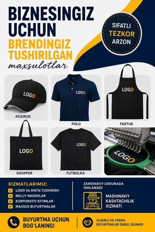 Mashinaviy kashta | Машинная вышивка | Logo, Polo, Kepka 1