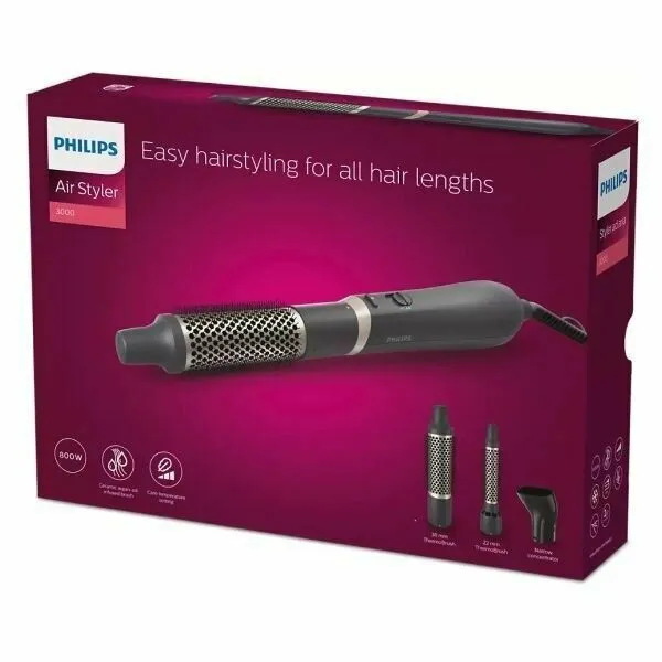 Фен-щетка Philips 3000 Series BHA301/00, 800 Вт, 4