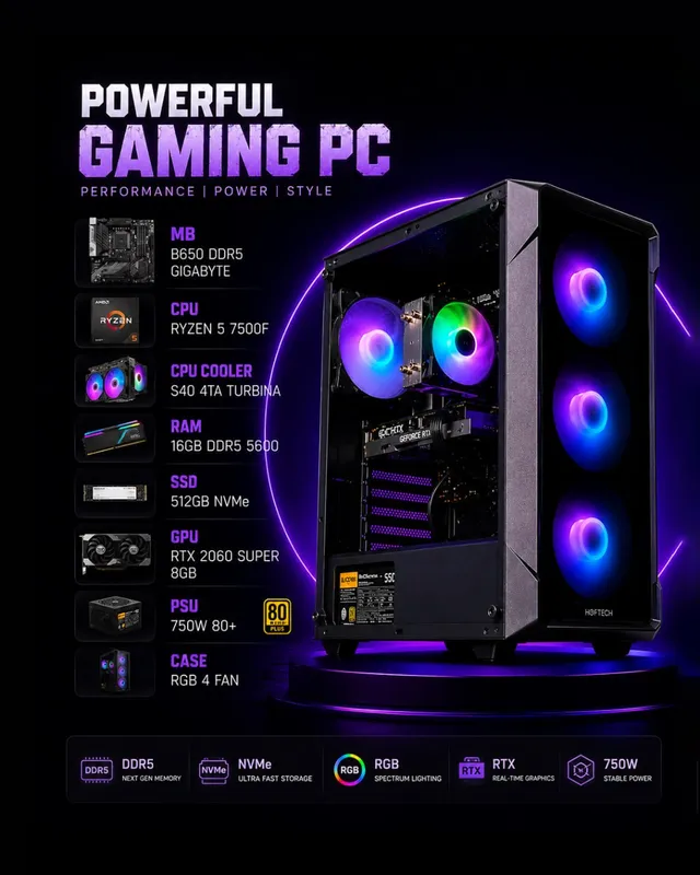 To‘liq gaming set-up (tizimli blok + monitor + periferiyalar) — фото 1