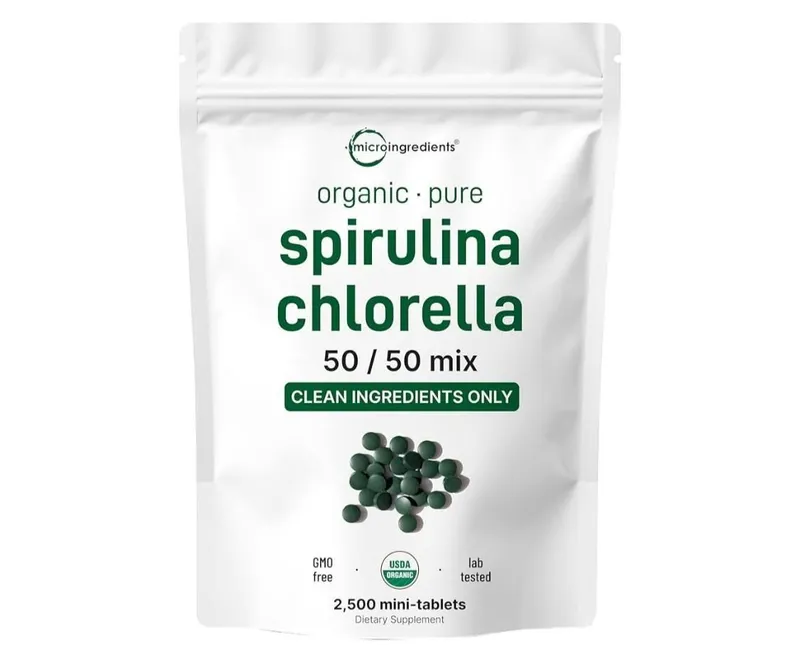 Spirulina Chlorella 50/50 mix,2500 tablet, chlorofresh, хлорелла — фото 1