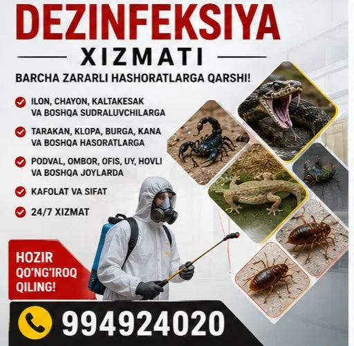 Dezinfeksiya hizmati Dezinfeksiya kaltakese Dezinfeksiya chayon