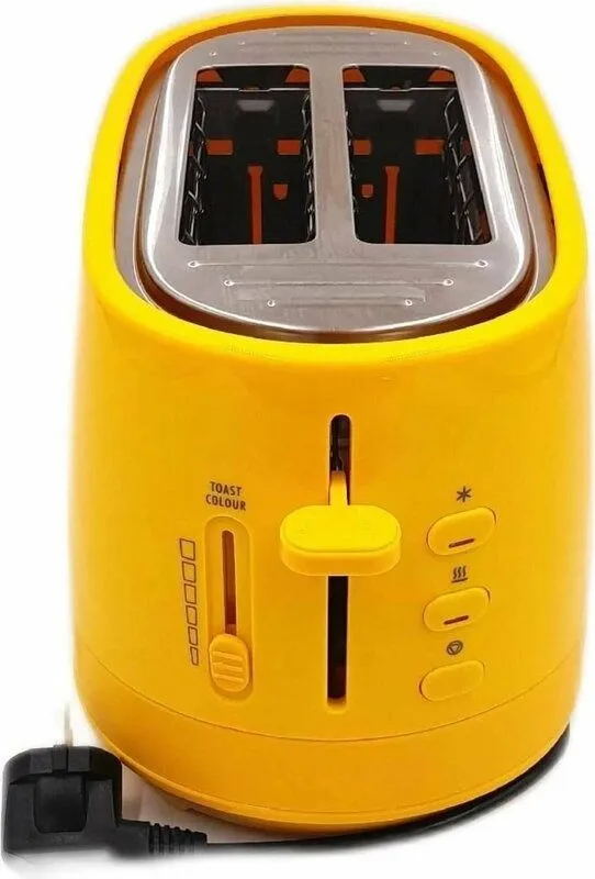 Тостер De'Longhi CTLAP2203 Италия, оригинал 550 Вт, жёлтый, два широки — фото 1