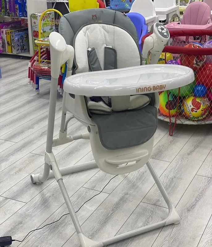 Iningbaby 3-in-1 ovqatlantirish stulchasi, elektr tebranma, transformator 2