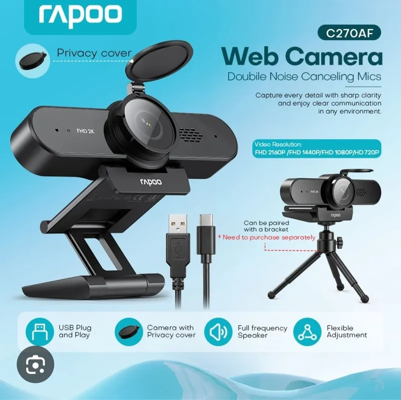 Веб-камера/Вебкамера rapoo c270af fhd2160p