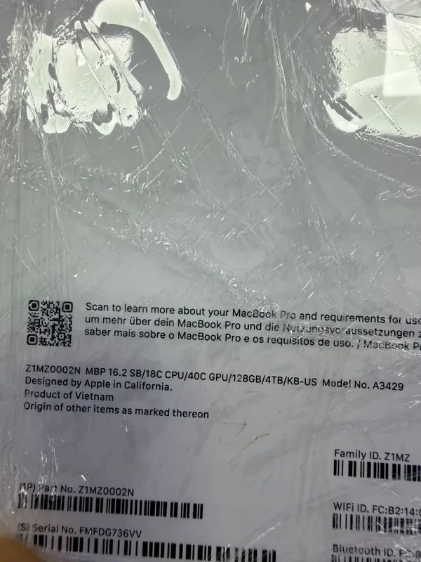 Macbook Pro 16 M5 max 128/4Tb Macbook Pro 16 M5 max 128/4Tb