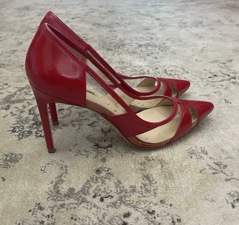 Туфли лодочки красного цвета Zara 38 — фото 3