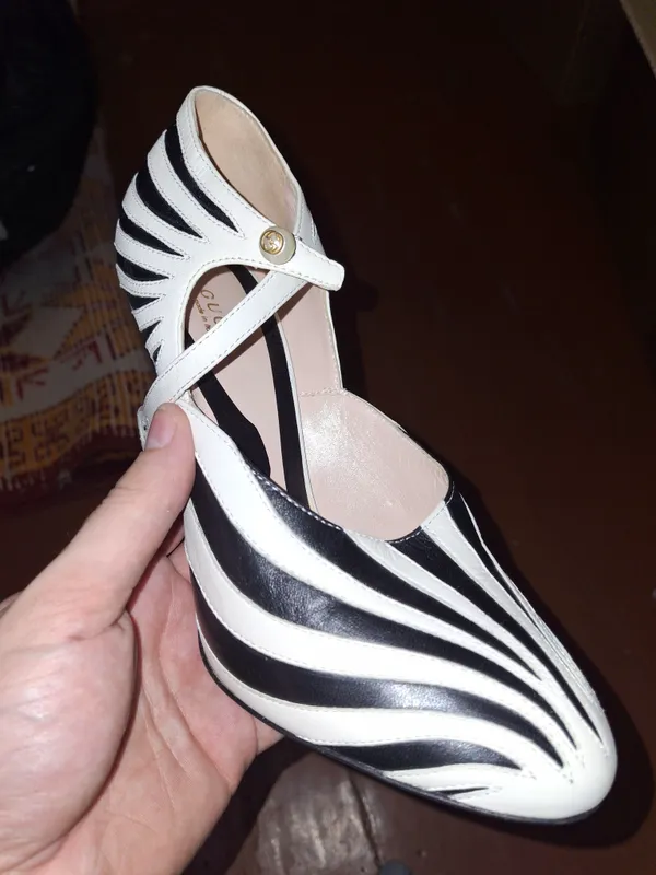 GUCCI LESLEY ZEBRA tuflilari 5 GUCCI LESLEY ZEBRA tuflilari 5