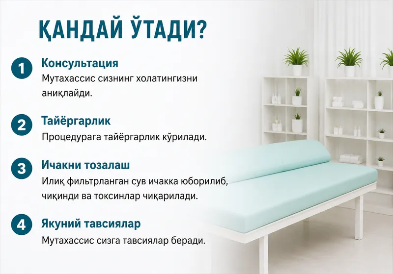 Ичакни ювиш — гидроколонотерапия хизмати 2