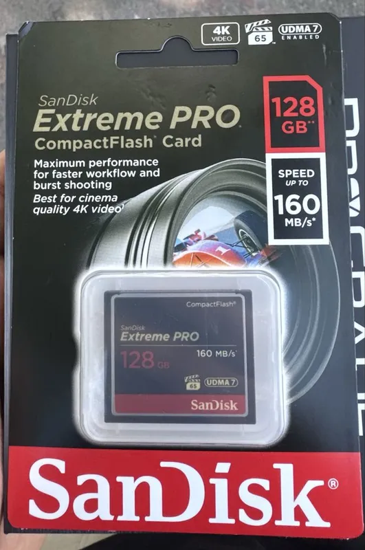 Sandisk 128 Gb Extreme PRO CompactFlash Memory Card