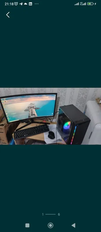 Gaming ПК i3-13100F / GTX 1660 SUPER 6GB / Samsung 27" Curved Monitor 1