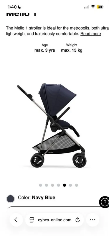 Cybex melio коляска легкая прогулочная коляска — фото 7