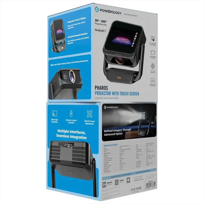 Powerology Pharos Projector with Touch Screen 5 Powerology Pharos Projector with Touch Screen 5