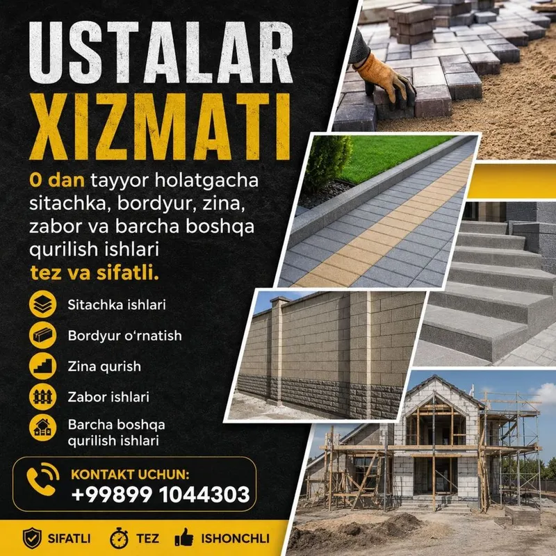 Ustachilik ishlari 0 dan tomgacha 1 Ustachilik ishlari 0 dan tomgacha 1
