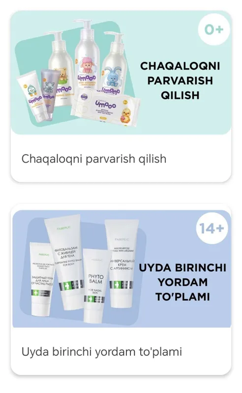 Faberlic  maxsulotlari kerak bòlsa.aloqaga chiqing