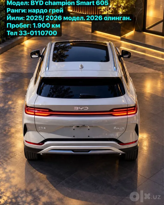 Byd song champion Smart 605 ev, eng fuli. 2026 model. Tayyor moshina 1 Byd song champion Smart 605 ev, eng fuli. 2026 model. Tayyor moshina 1