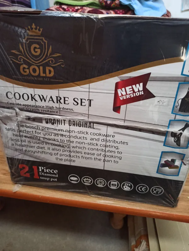 Gold cookware set matı qosqon Va qozon naborlari 2