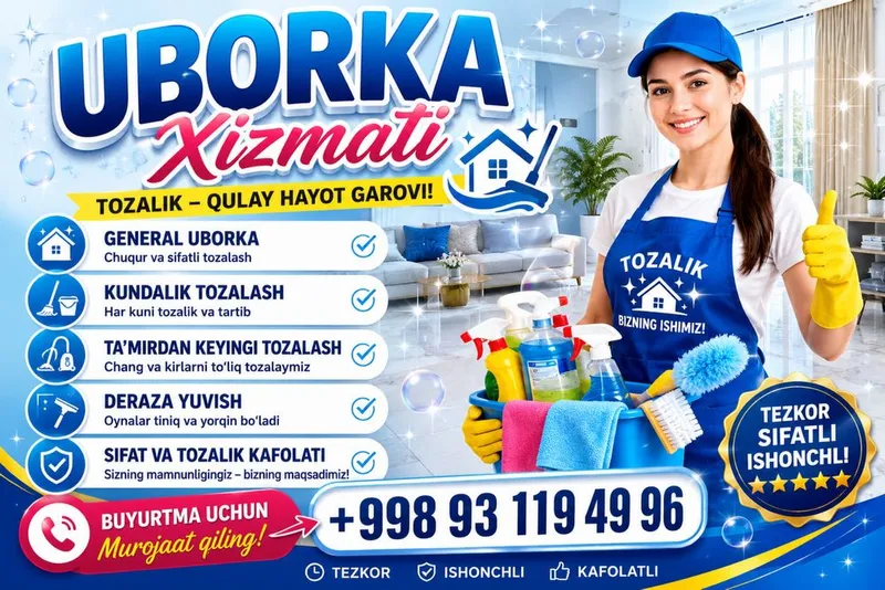 Uborka xizmati uy ofis hovli — фото 1