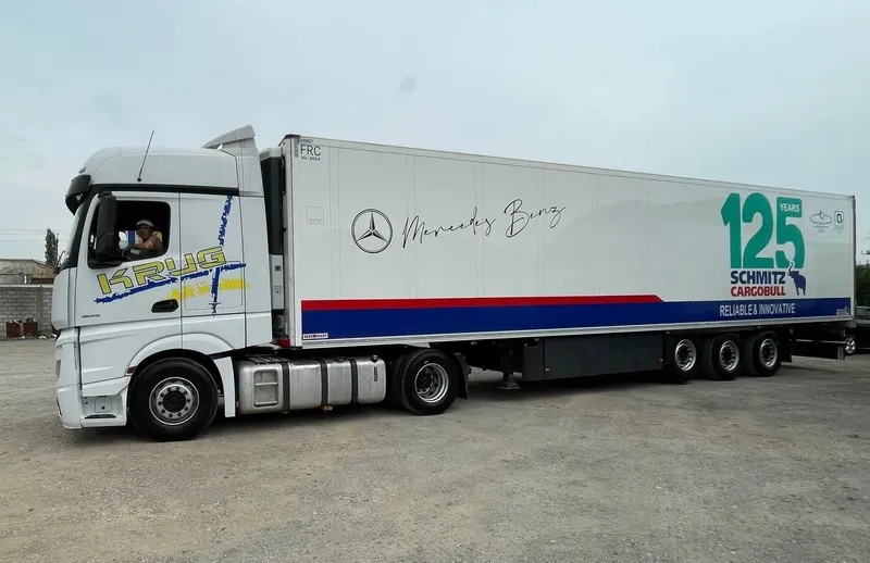 Mercedes Actros 1845 + SCHMITZ Реф Сотилади — фото 1