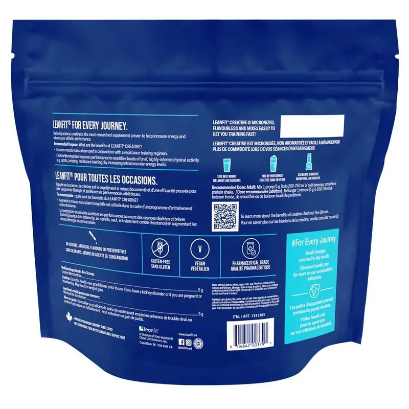 Веганский Креатин Моногидрат Leanfit Sport Creatine 1kg 200 порций — фото 2