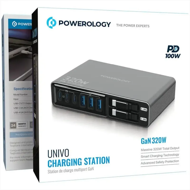 Зарядная станция Powerology GaN 320W
