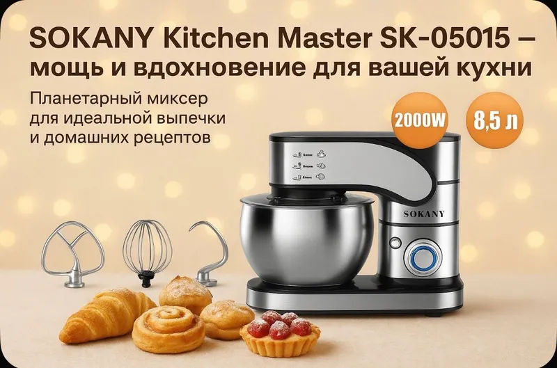 Планетарный миксер Sokany sk 05015