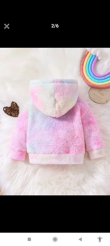 Толстовка Baby Tie Dye Teddy с капюшоном — фото 1