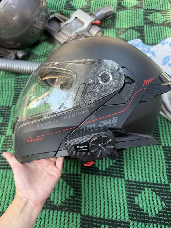 Мотошлем JHLONG + Bluetooth-гарнитура SENA Spider ST1 1