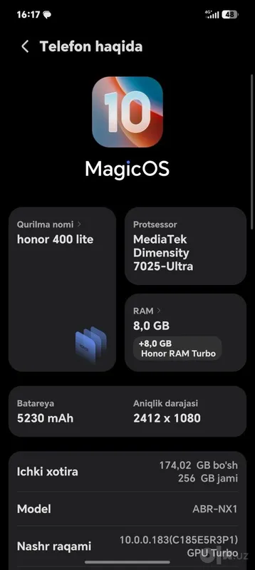 Honor 400 lite 5G 3 Honor 400 lite 5G 3