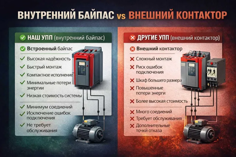 устройство плавного пуска SOFTSTARTER заводской байпас 1 устройство плавного пуска SOFTSTARTER заводской байпас 1