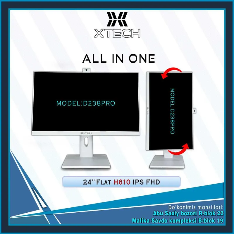 Monoblok XTECH IPS 24" 27" 32" diaganalli 5